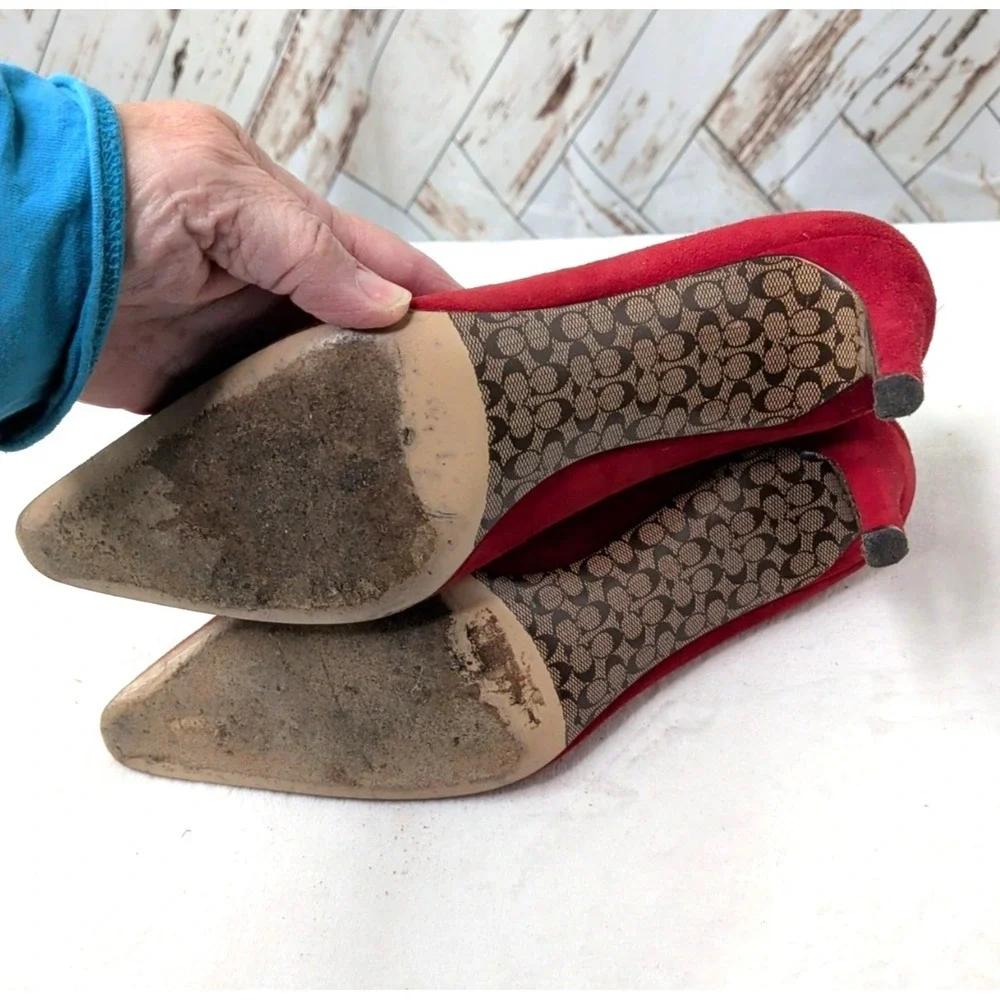 Coach Marjorie‎ Red Suede Heels